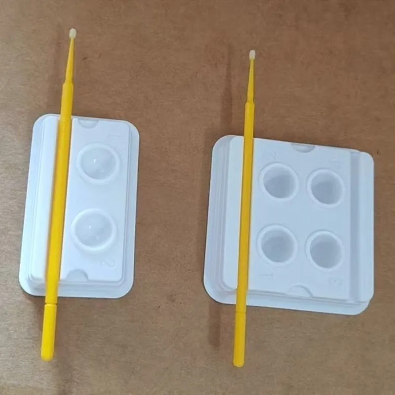 Dental Materials Disposable Mixing Medication Tray Small Plate Mixing Cup 2 /4 Holes Disposable Mixing Container Dental Tools