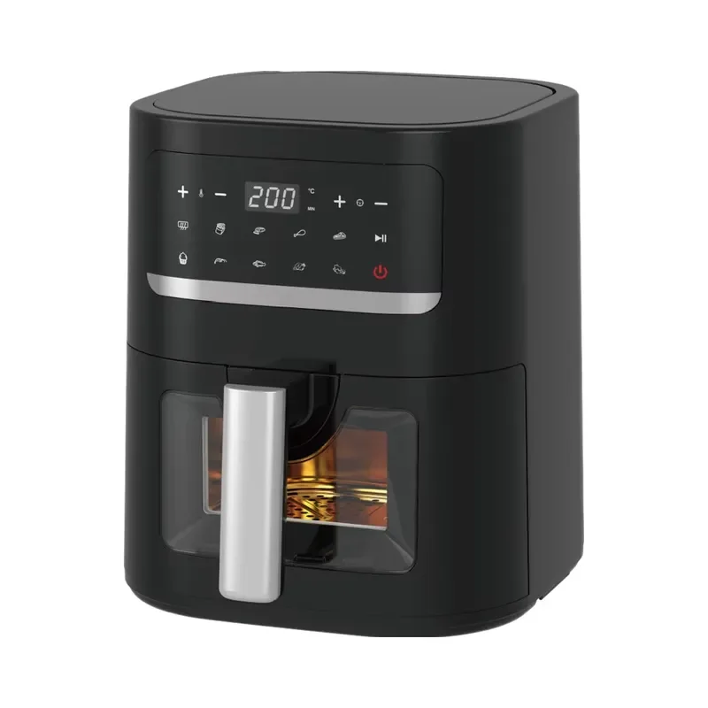 CBT 1500W Digital Visible Air Fryer 6L Home Appliance Stainless Steel Oil-Free Healthy Cooking for Households and Cars