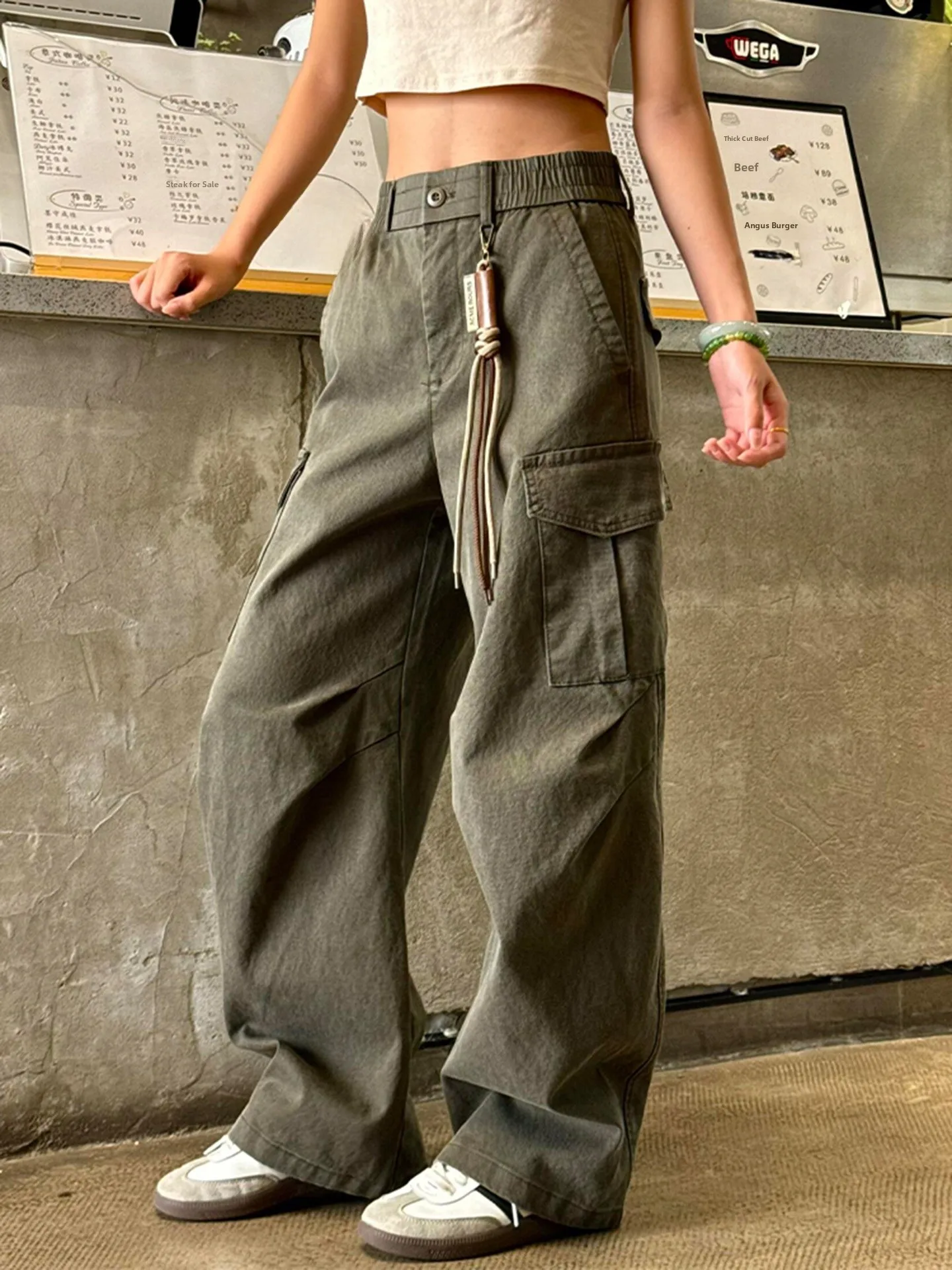 

Retro Military een Work Pants Men's Sle Autumn American Multi-ket Logging Leg Lengthening Flared Pants Casual Loose Fit