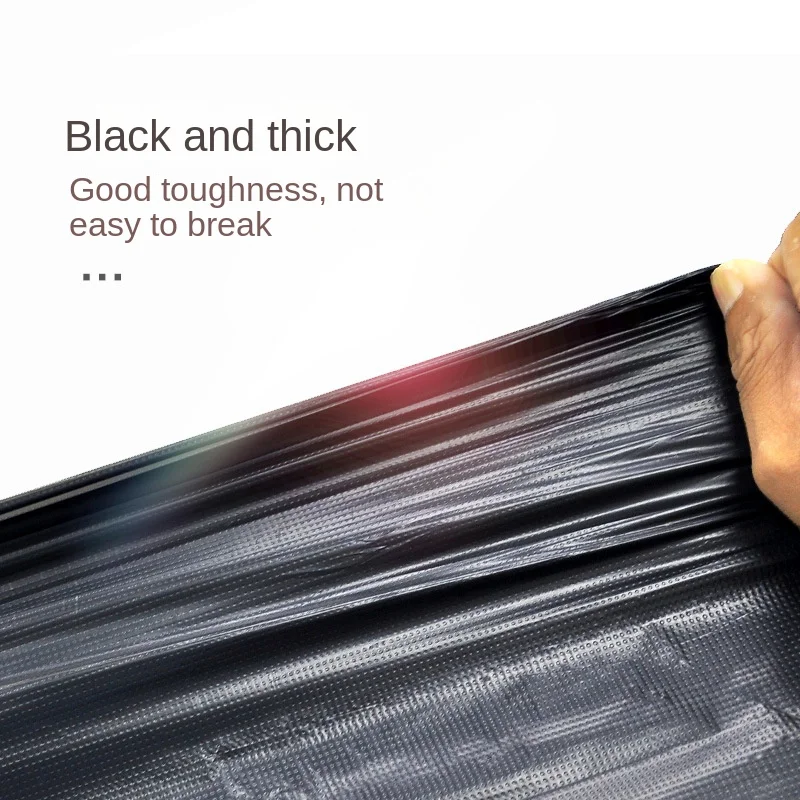 Thickened Garbage Bag Vest Style Household Oversized Commercial Handheld Black Plastic Bag Kitchen Disposable Wholesale