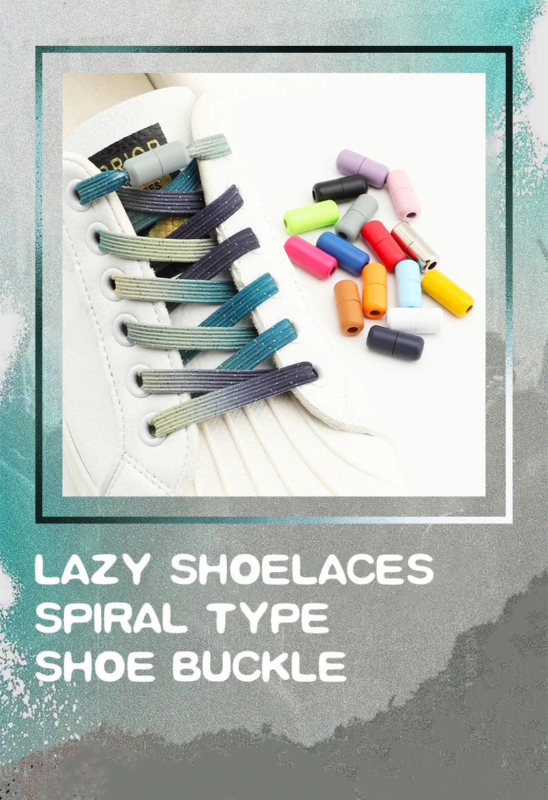 1 Paar bunte Schnürsenkel ohne Binden, für Kinder und Erwachsene, 0,7 cm breite, flache Schnürsenkel für Schuhe, elastische Schnürsenkel, Sneaker-Schnürsenkel, Schnürsenkel ohne Binden. – Detail 1