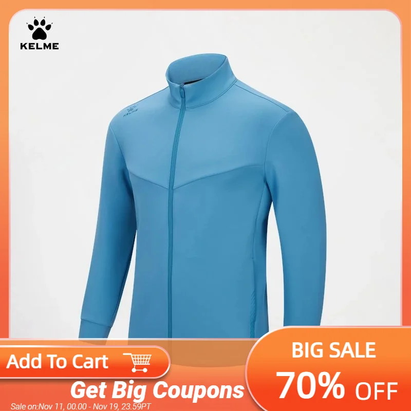 

Kelme Golf Wear Women's Knit Jacket With Standing Collar Pair Cardigan Jacket Men's Sport Casual Jacket Running Jacket