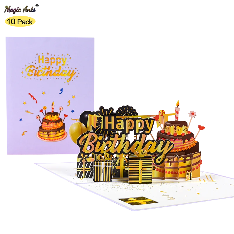 

10 Pack 3D Birthday Card Pop-Up Greeting Cards