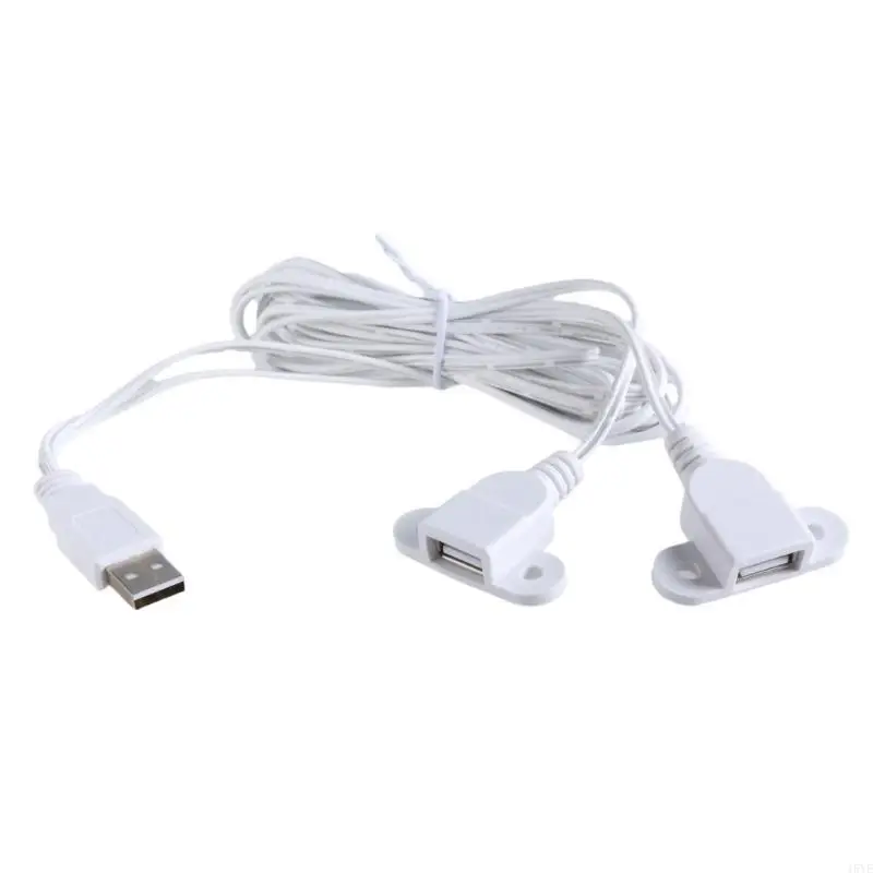  USB Splitter Cable With Ear Holes Wall Mountable Charging Only Extension Cord