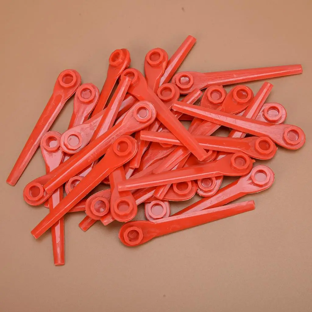 

30 шт./компл., лезвие ножа, триммер для травы, красный пластик, подходит для EasyCut ComfortCut Li-18/23R AccuCut 400 Li 450 Li