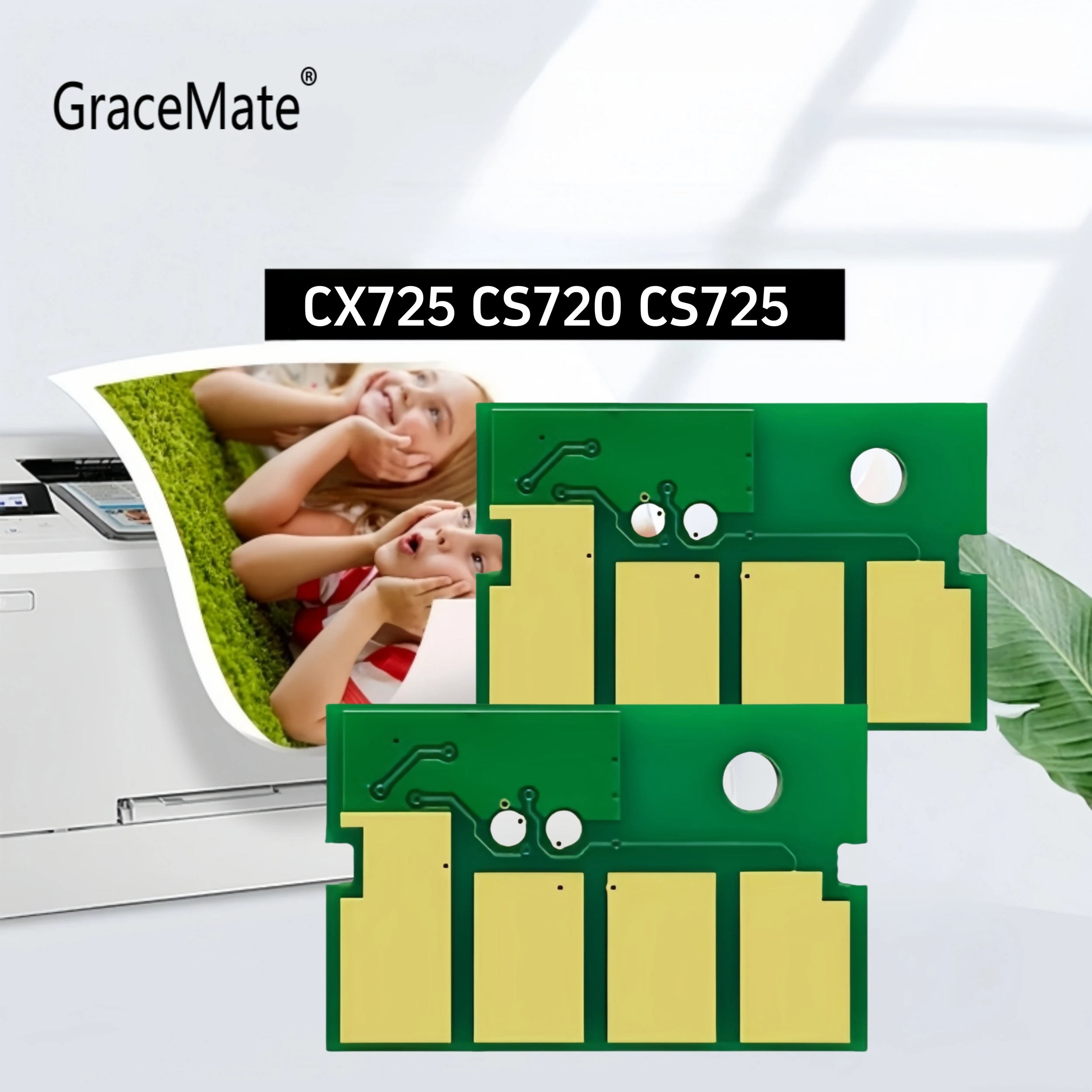 4PCS Toner Chip Cartridge CS725 CX725 74C1SK0 74C2SK0 74C4SK0 74C5SK0 Compatible for Lexmark CS720de CS725dte CX725de CX725dhe