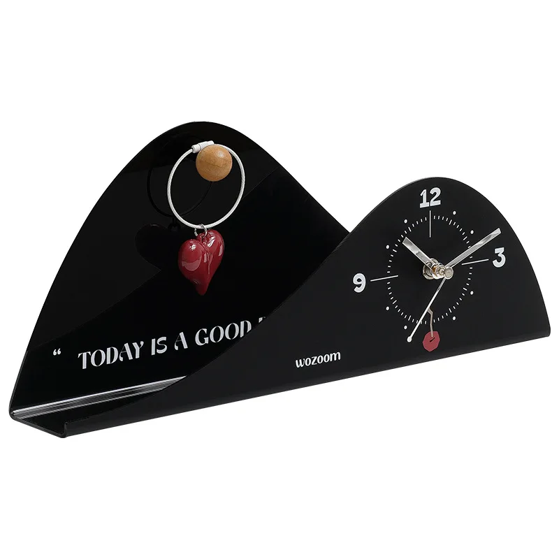 Entry entrance key storage creative ornament living room TV cabinet desktop acrylic decorative clock