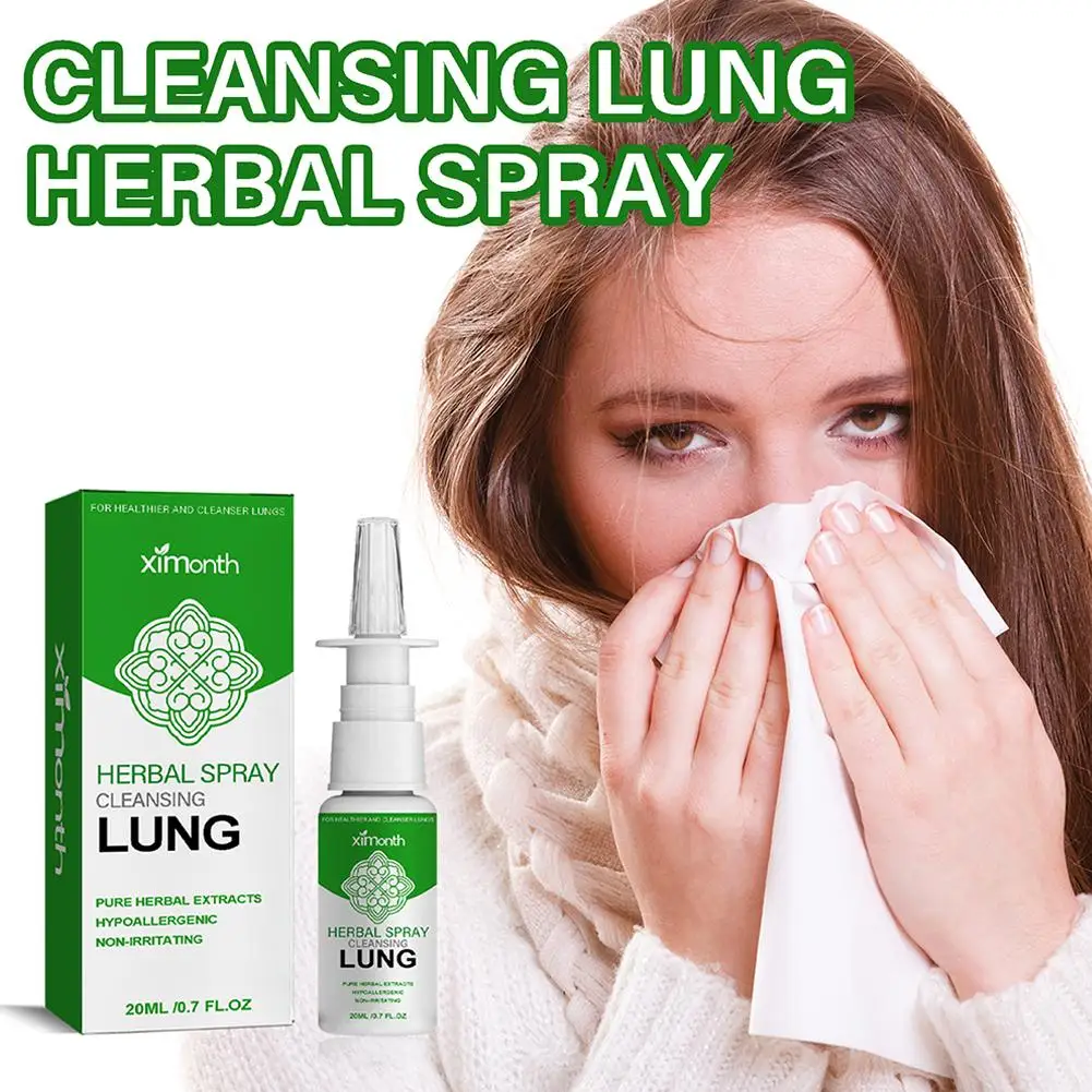 20ml Lung Herbal Cleanser Spray Smokers Clear Nasal Clear Dry Snoring Spray Solution Breath Throat Relieves Congestio Mist X8I1