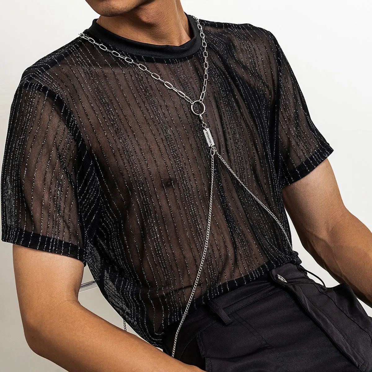 المثيرة الملابس الداخلية مثير الاكسسوارات الخصر سلسلة مثير للرجل ليلة المعدة مجوهرات سلسلة ملابس رجالية مجوهرات من صلب لا يصدأ Bdsm