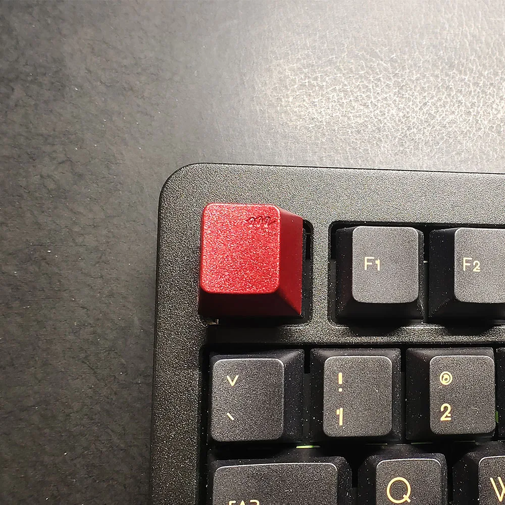 Aluminum Alloy Red Metal Keycaps No Backlit Redcap Original Profile R4 1u ESC Key Cap Mechanical Gaming Keyboard customized