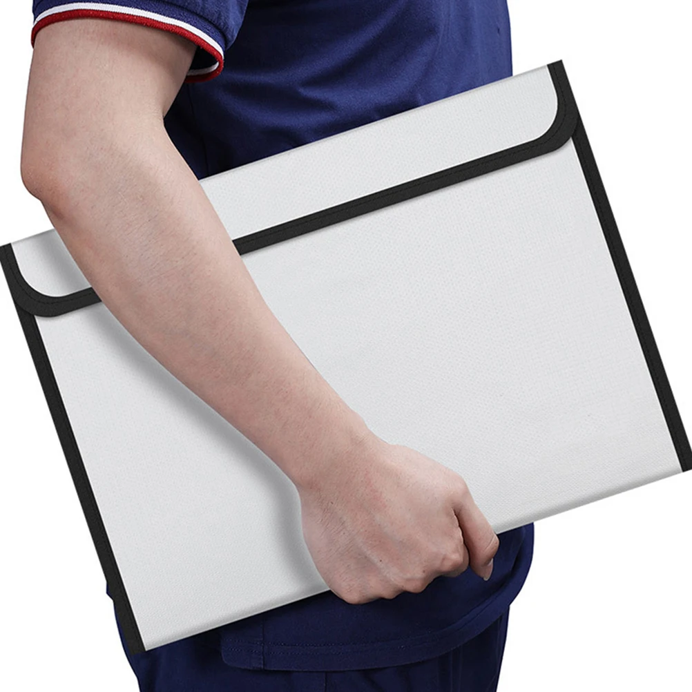 

Fireproof Waterproof Document Bag Double Layer Safety File Storage Bag For Passport Certificate Cash Security Safe Folder