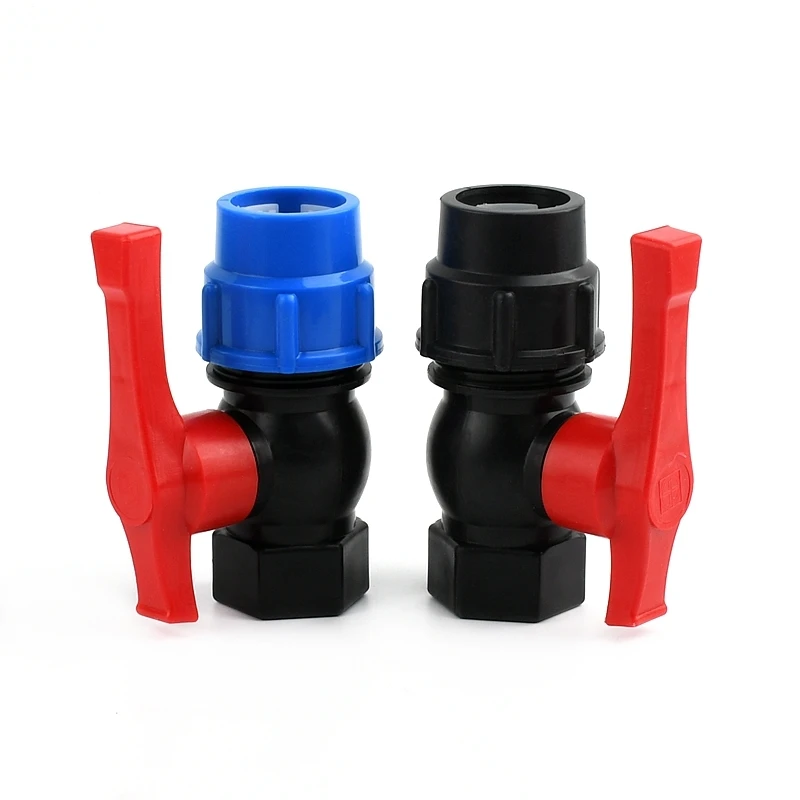 

Water-saving Irrigation PE Quick Valve 20/25/32/40/50mm To Female Thread 1/2" 3/4" 1" 1.2" 1.5" PE Tube Ball Valves Accessories