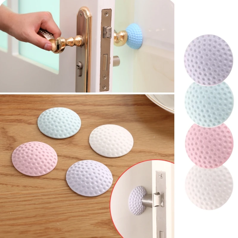 5pcs Self Adhesive Rubber Door Buffer Wall Protectors Door Handle Bumpers for Door Stopper Doorstop Home Improvement