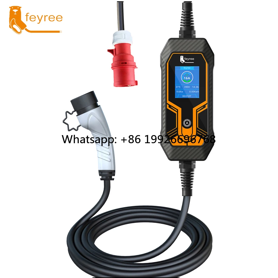 

For Feyree 11KW GBT AC Portable EV Charger for Electric Vehicles Fast 11KW AC Charger Stereo Direct Factory Sale Movable EV Char