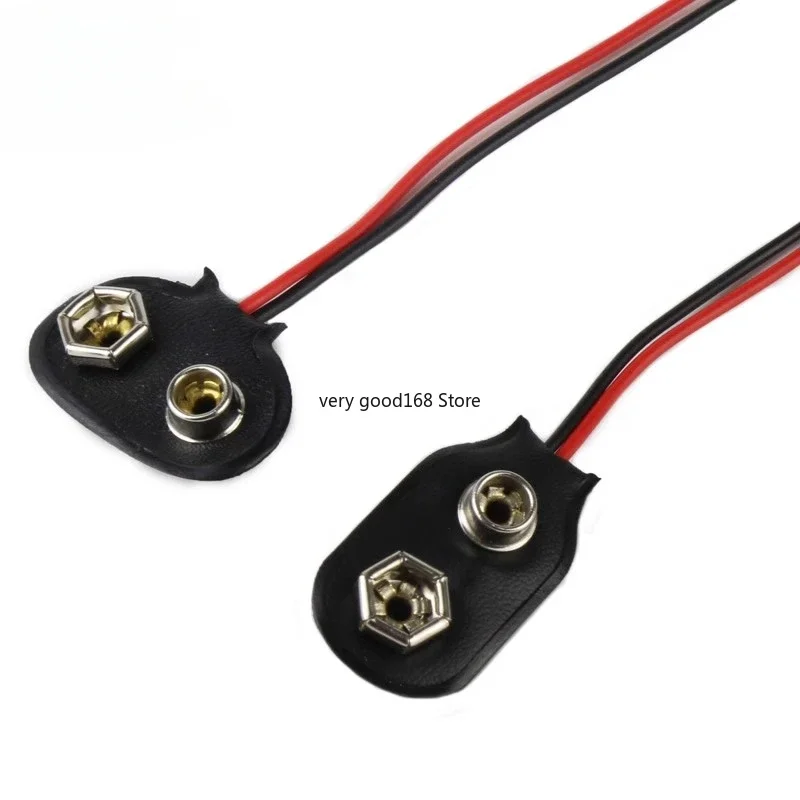 9volt Box Pack Power Toggle Black 9V Battery Holder I/T Type Battery Clips Connector Buckle with ON/OFF Switch,DC5.5 Plug