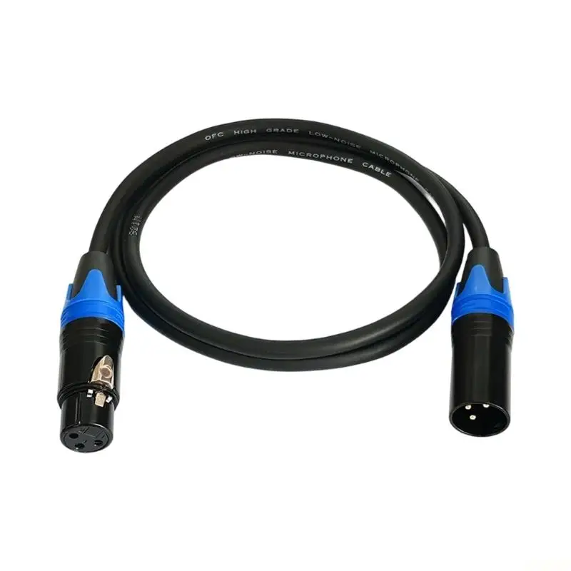 B03F Flexible XLR Line 3 Pin Male to Female, Foil Layer Wrap Cable for Desk Side and Voice Use Tasks Daily