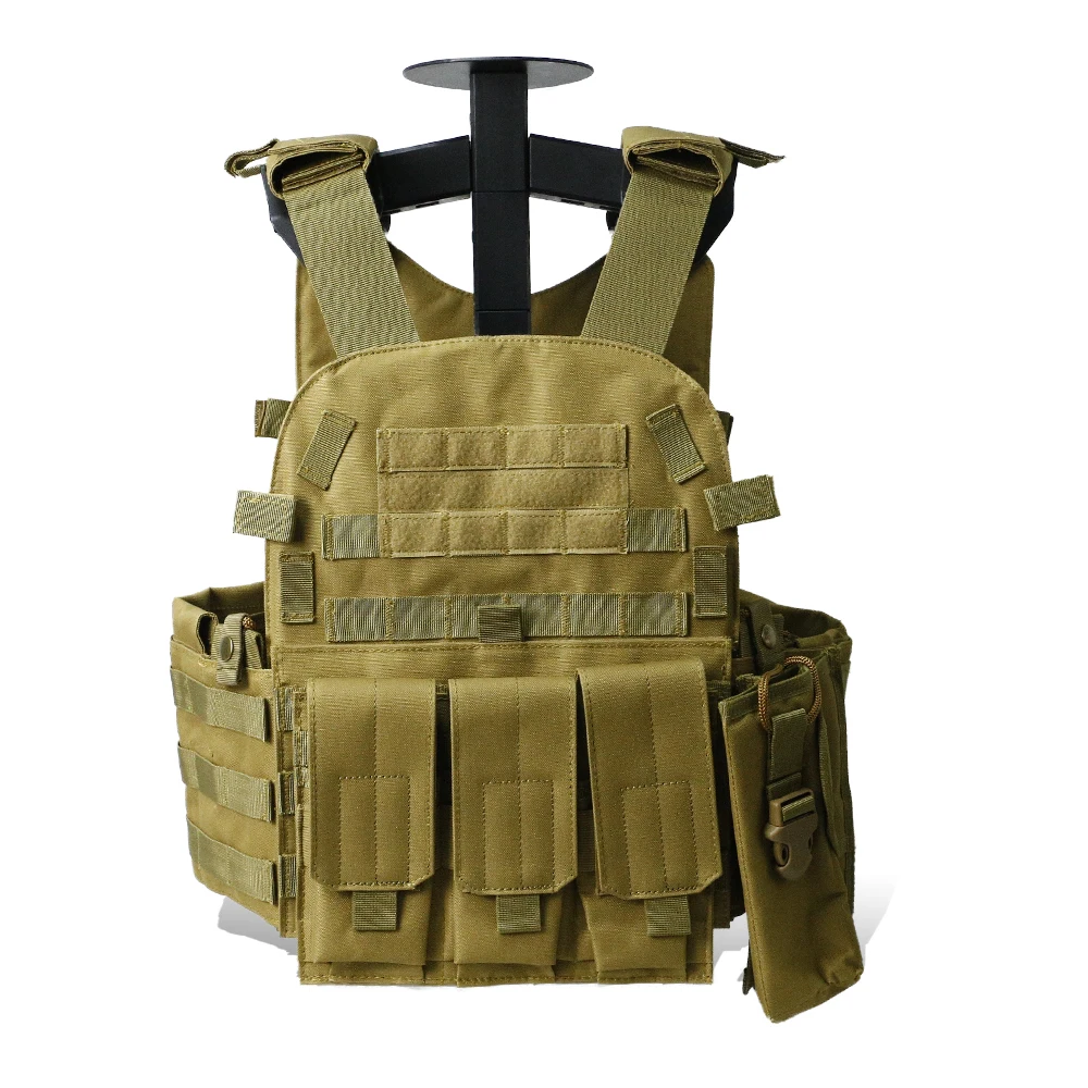 SOETAC Tactical Plate Carrier Vest 600D Nylon Molle Safety Gear for Adjustable Hunting Gear camo tactical equipment