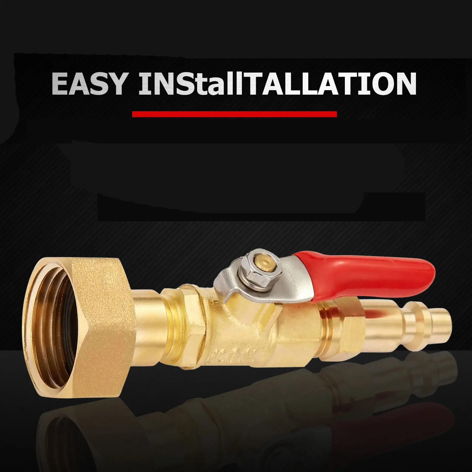 

2 pcs Quick Connector Thread Copper Coupler Heavy Duty Rust Proof Garden Watering Adapter Joint Male Expanding Hose Fitting