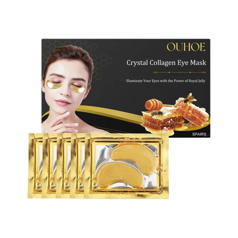 Crystal Collagen Eye Mask Moisturizing Anti Dark Circles Removal Eye Bags Eyes Gel Retinol Facial Anti Aging Beauty Care Patches