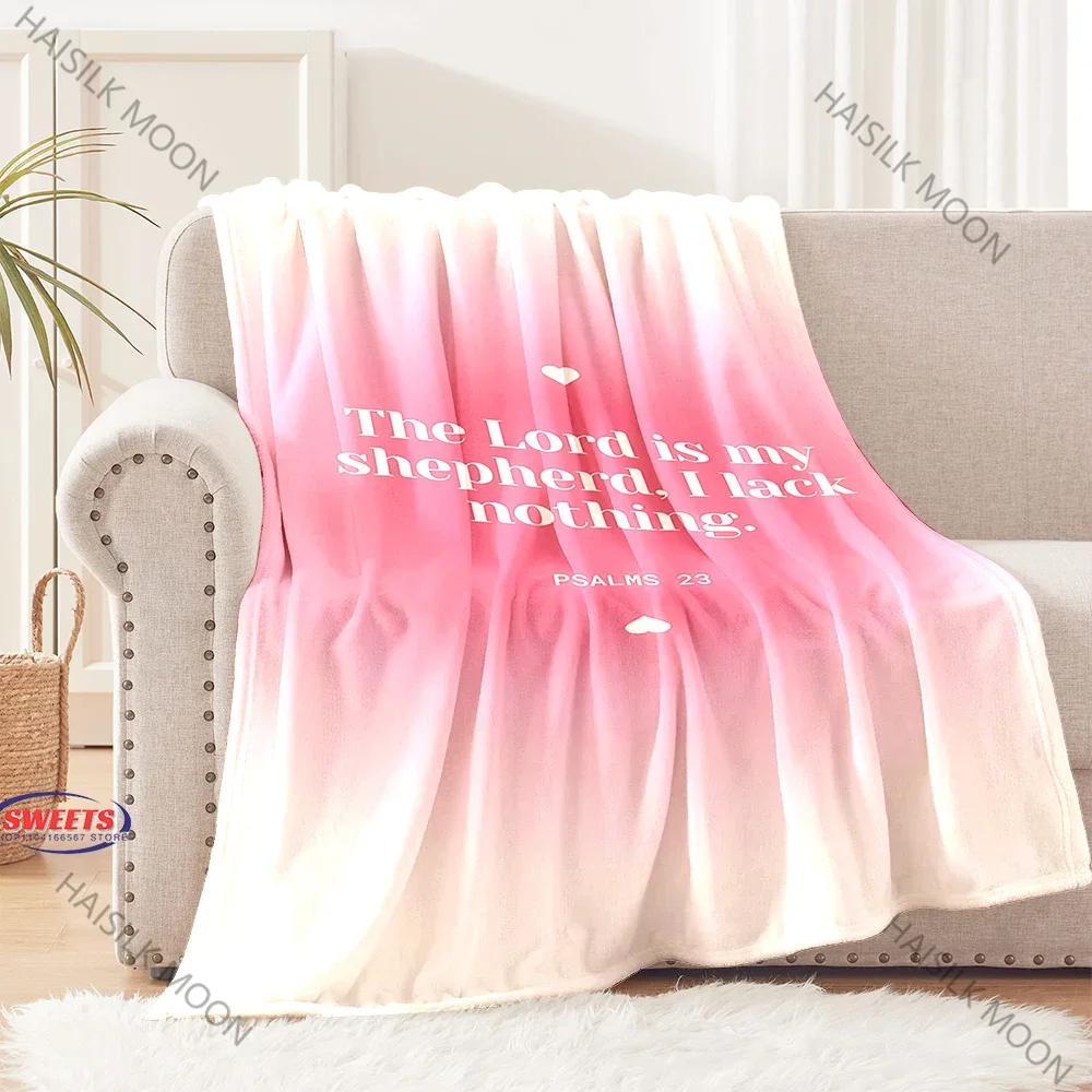 ثلاثية الأبعاد مزامير الكتاب المقدس المسيحية الدافئة والملهمة طباعة البطانيات أريكة مكتب غرفة نوم بطانية سوبر لينة مريحة هدايا رائعة