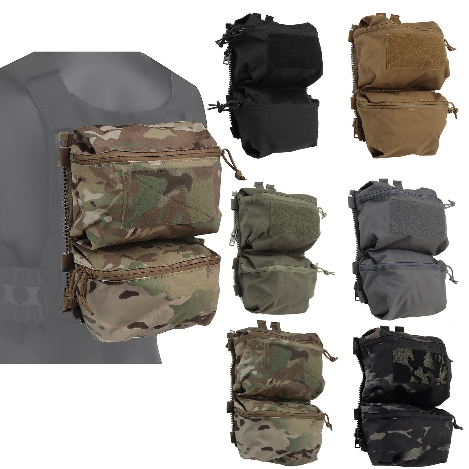 Panel trasero modular V5 PC con almacenamiento MOLLE