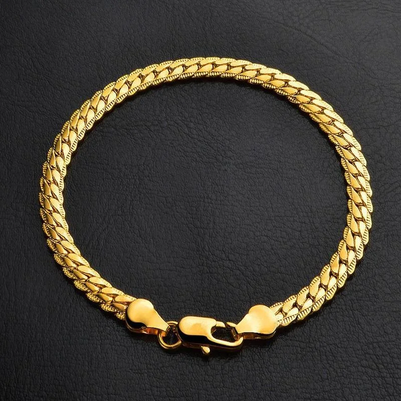 Brand new high quality 925 sterling silver 5mm women men chain men cuban bracelet fashion silver jewelry