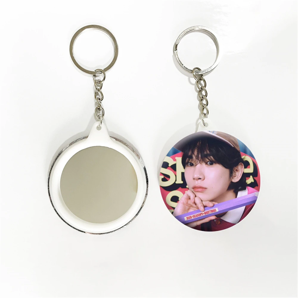 KPOP SHINEE 2025 Season's Greetings Round Badge Metal Brooch Minho Key Mirror Keychain Pendant Bag Accessories Fans Collect Gift