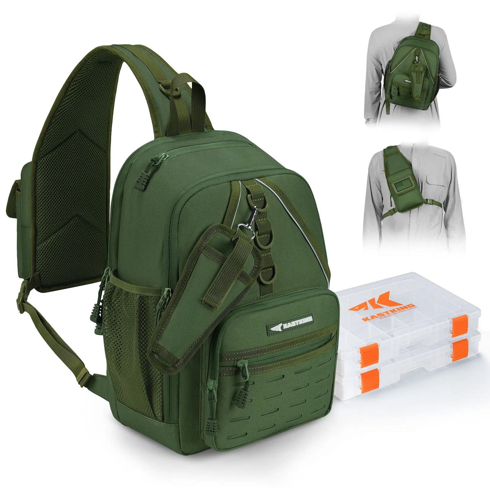 Сумка для рыболовных снастей KastKing Karryall с двумя лотками для снастей, тактическая сумка для хранения рыболовных снастей, хранилище рыболовных снастей