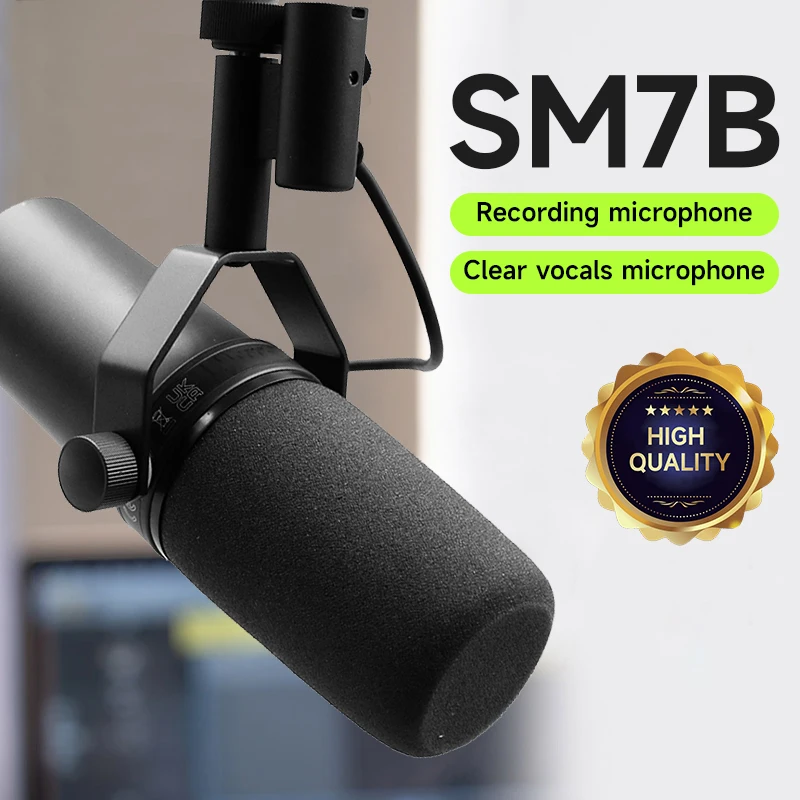 SM7B microphone sm7b dynamic microphone podcast studio set for Live/Stage Recording Podcasting cardioid Black Metal microphone