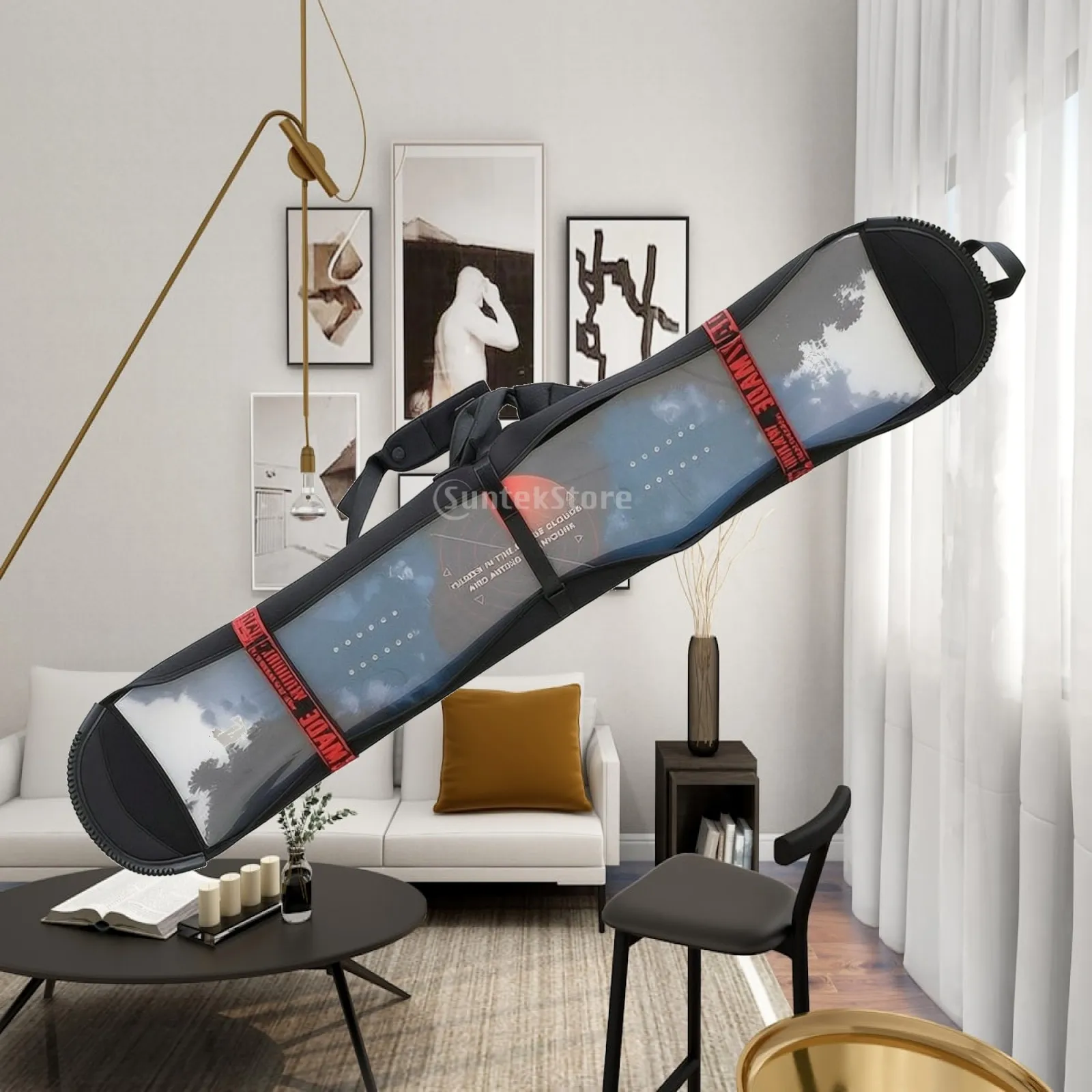 Sac pour snowboard, étui robuste pour snowboard, bagage résistant à l’eau et imperméable, idéal pour les snowboardeurs, les voyages d’hiver et les sports de plein air.
