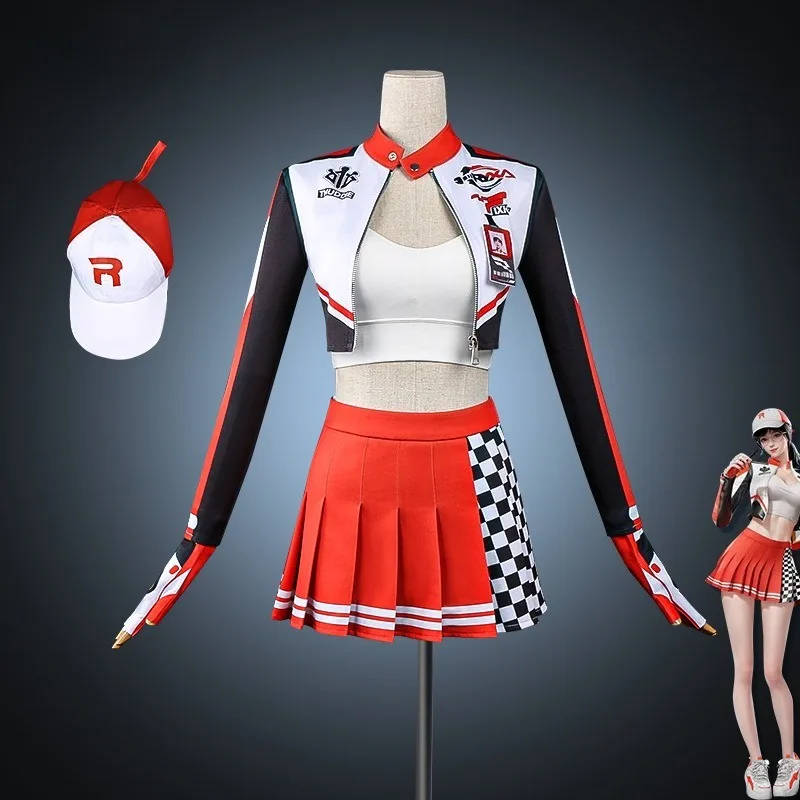 

Game Naraka: Bladepoint Kurimi Locomotive Uniform Motorcycle Jacket Skirt Hat Suit for Women Girls Anime Party Roleplay Outfits