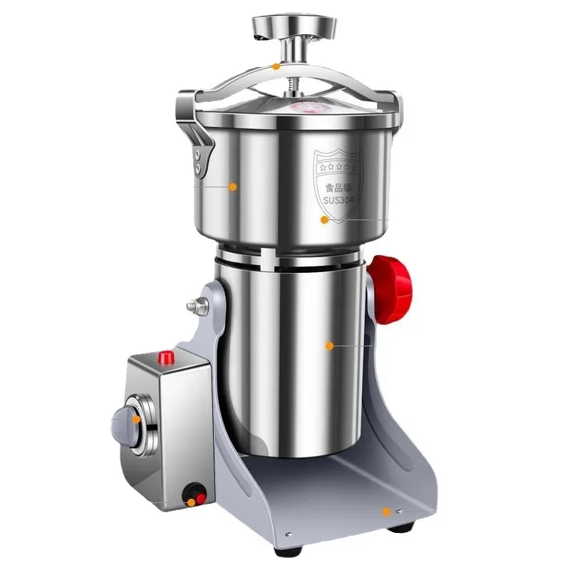 

800G/1000G Household Electric Grain Crusher-High-Capacity 304 Stainless Steel Grinder High-Speed Electric Machine Sliver Home