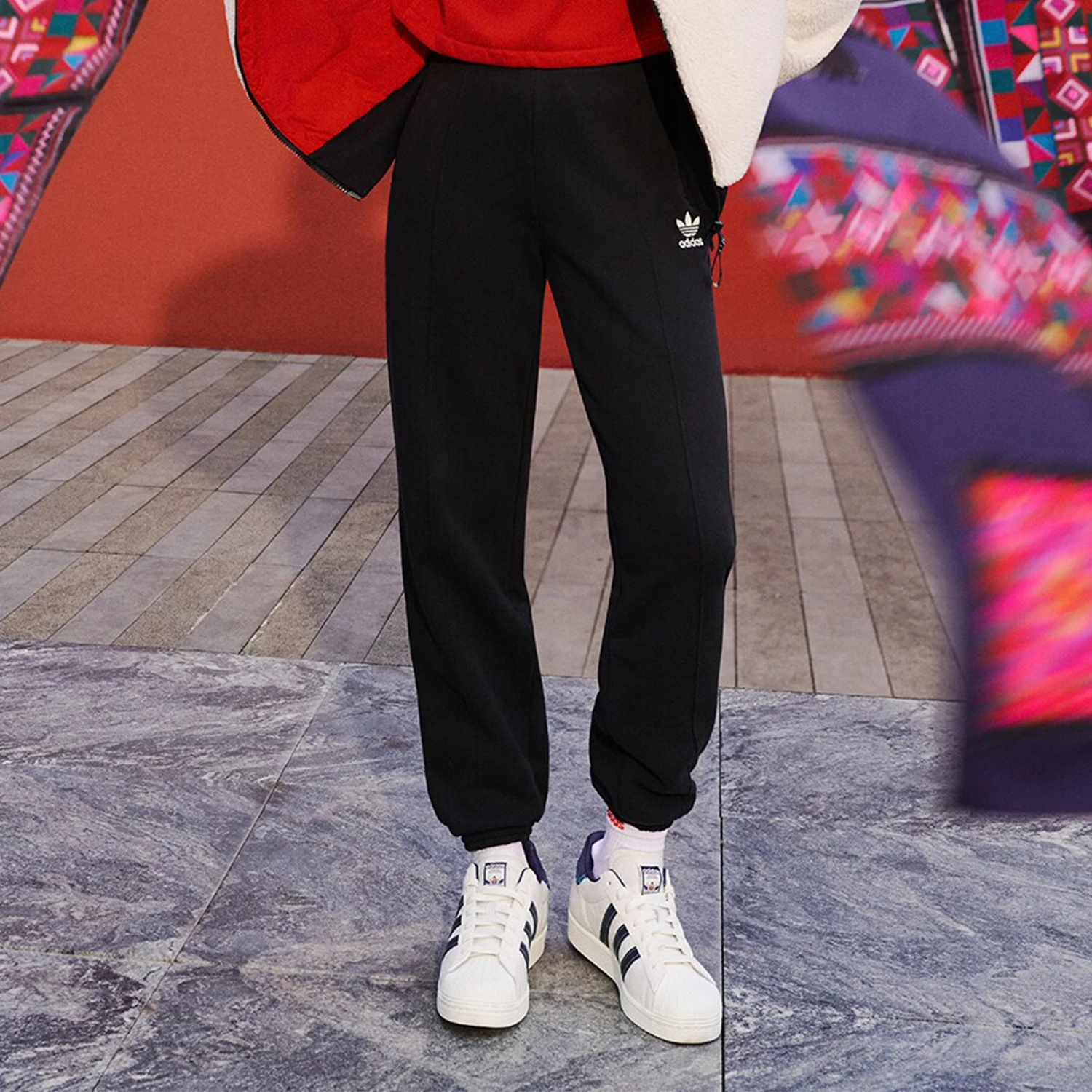 

Adidas genuine Trefoil Women's Knit Cuffed Casual Sport Pants IX4239