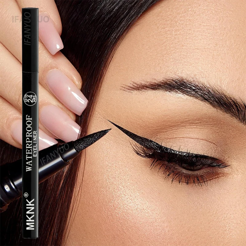 울트라 파인 블랙 리퀴드 아이 라이너 방수 지속 실키 매트 퀵 드라이 아이 라이너 비 페이딩 1/2pcs 지속되는 눈 미용 메이크업