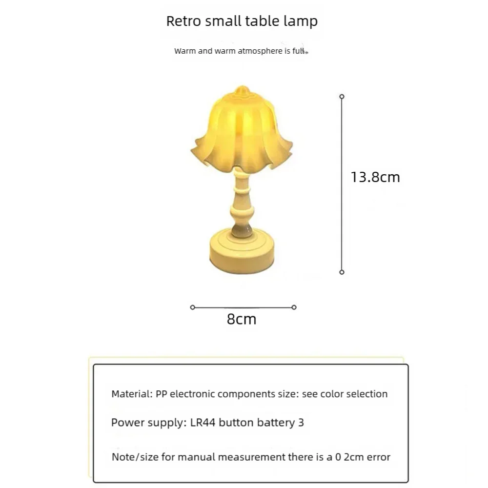 Luz led de noche para decoración de dormitorio, Lámpara decorativa con botón y batería, luz de luna de dibujos animados, regalo para niños