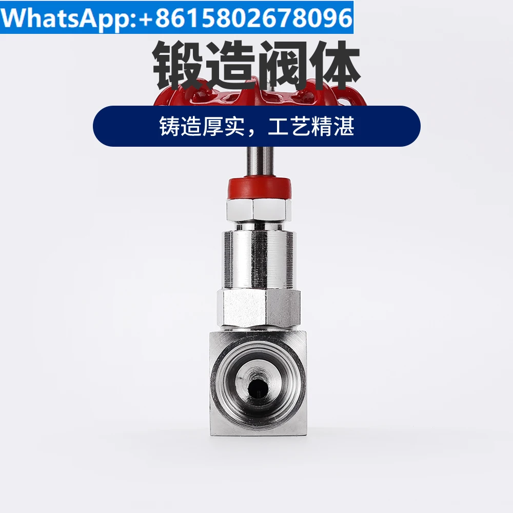 

Stainless steel 304 threaded needle valve J13W-160p internal thread globe valve 4 points high pressure instrument valve DN10 15