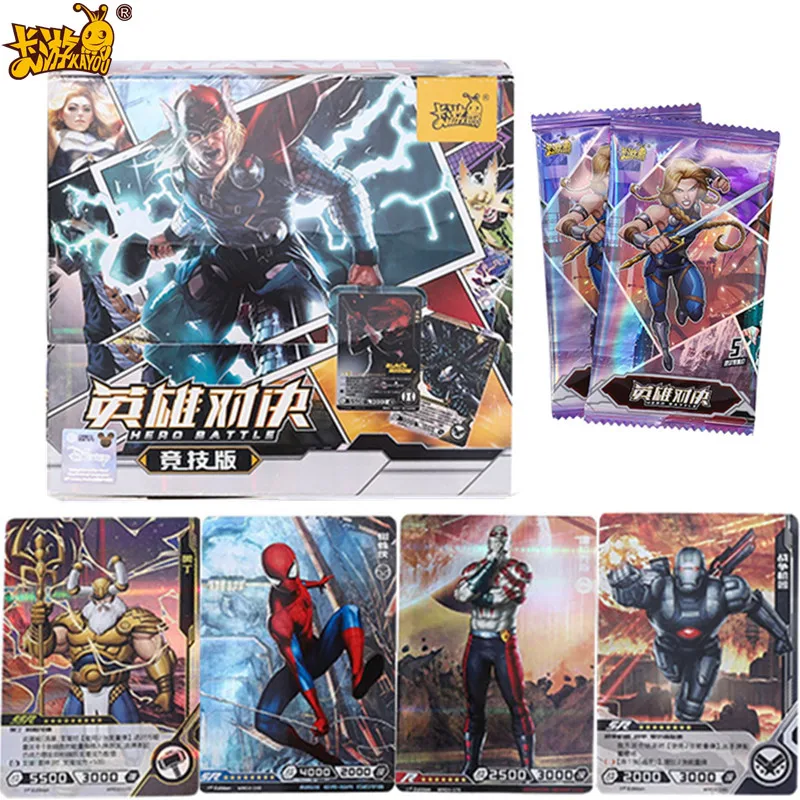 

Marvel Heroes Competition Version Card KAYOU Iron Man Spider-Man Captain America Hulk Thor Movie Boy Toy Gift Rare Album 120PCS