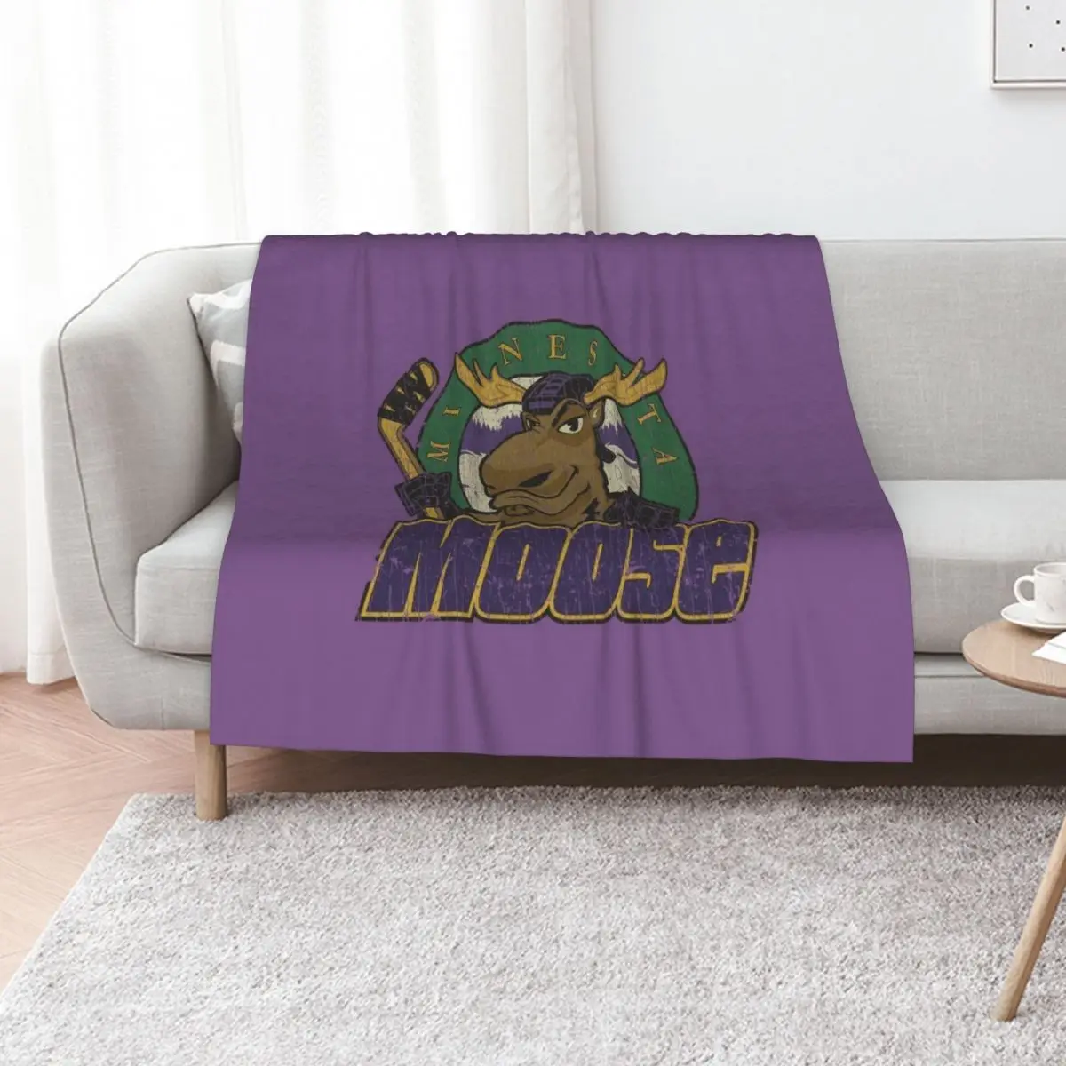 

Minnesota Moose 1994 Throw Blanket Cozy Sofa Blanket for TV Watching Napping