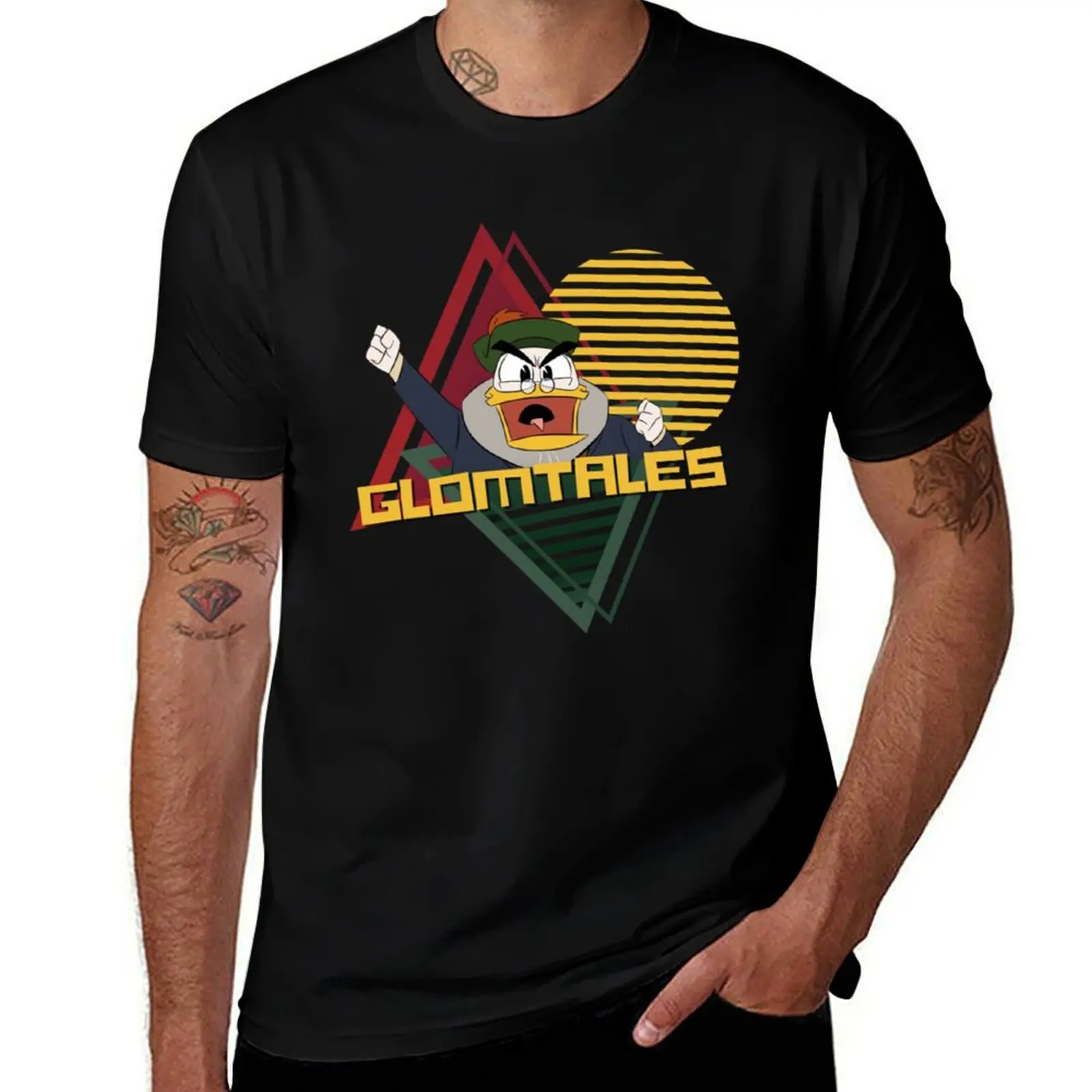 

Классическая футболка GLOMTALES, мужская роскошная футболка, винтажная футболка с рисунком, винтажная мужская футболка