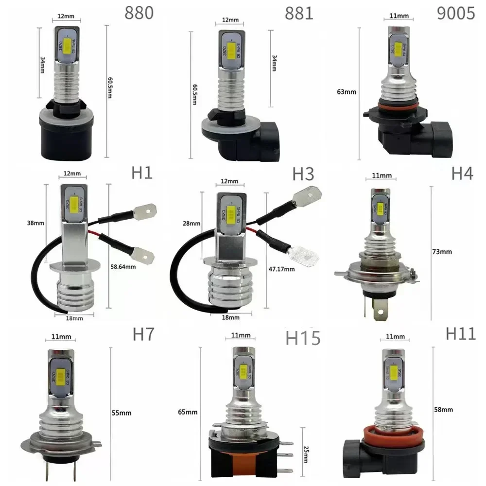 2 uds PSX24W bombillas Led para faros de coche luz antiniebla de Luz De Carretera azul hielo 3000K 6000K 12V 24V luz automática