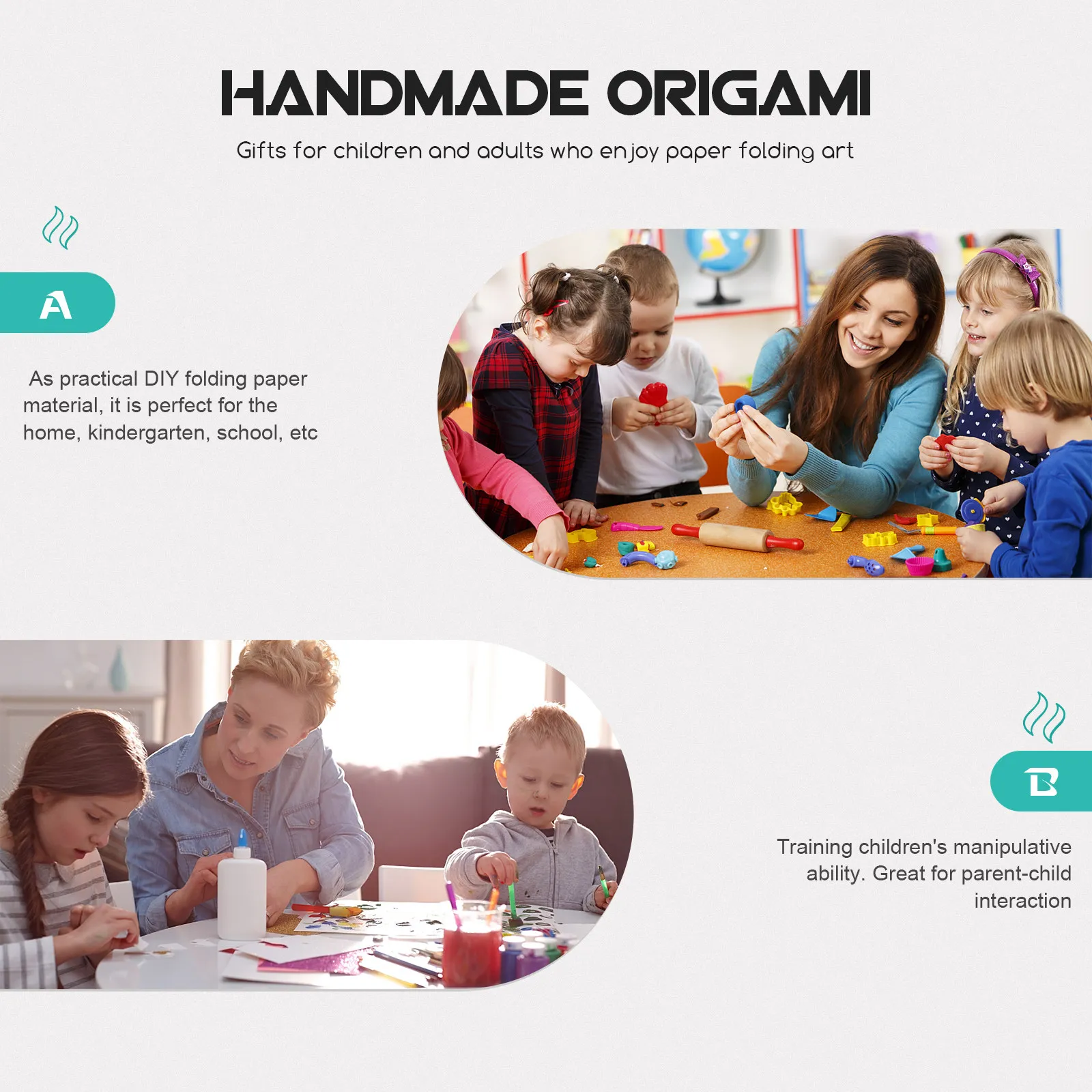 

100 шт. цветной бумаги для оригами, двусторонняя бумага для творчества и рукоделия, для семейного досуга, занятий родителей и детей, развития моторики