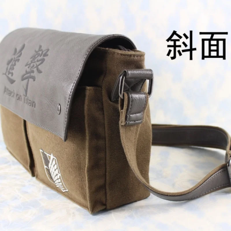 Anime Cartoon Attack On Titan Allen Shoulder Bag Student Bag Casual Bag School Bag Leather Bag Canvas School Bag Boys Xmas Gifts