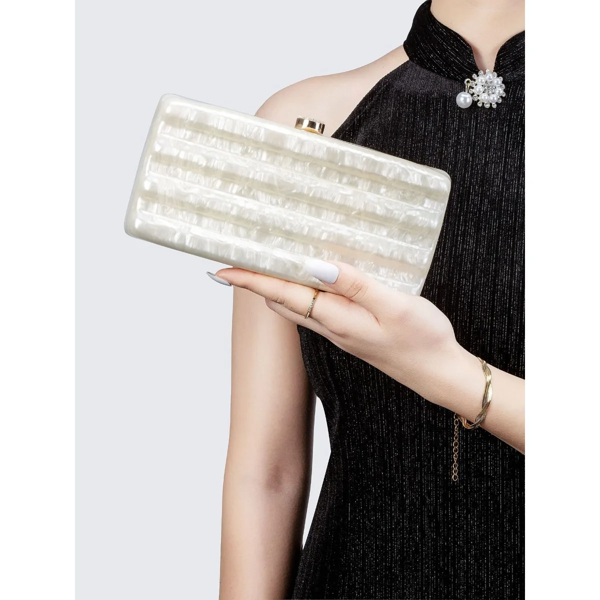 

Fashionable Acrylic Cute Simple Sweet Wedding Evening Bag Shoulder Crossbody Ladies Purse