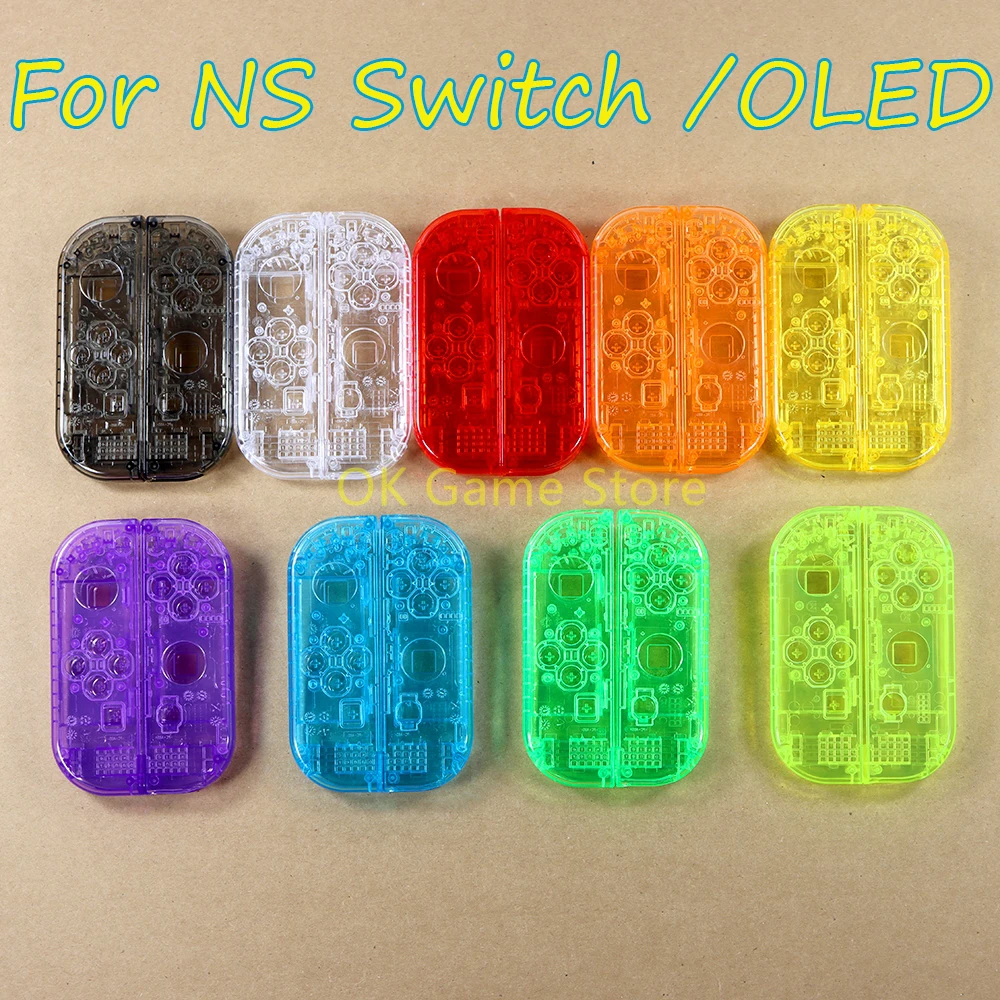 

5Sets For Nintendo Switch/ Switch OLED Joy-Con Handle Clear Grip Cover Shell Joycon Left Right Grip Case Shell Game Accessories