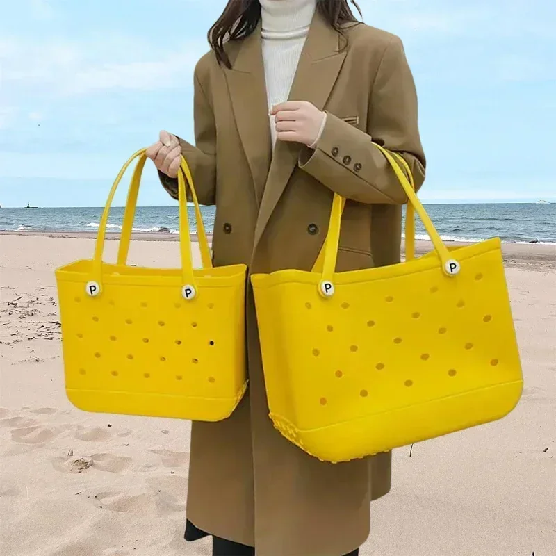 duże torby plażowe Bogg Bags Summer EVA Waterproof Extra Large Basket Fashion Women Shopping Handbags Rubber Bogg Beach Bag