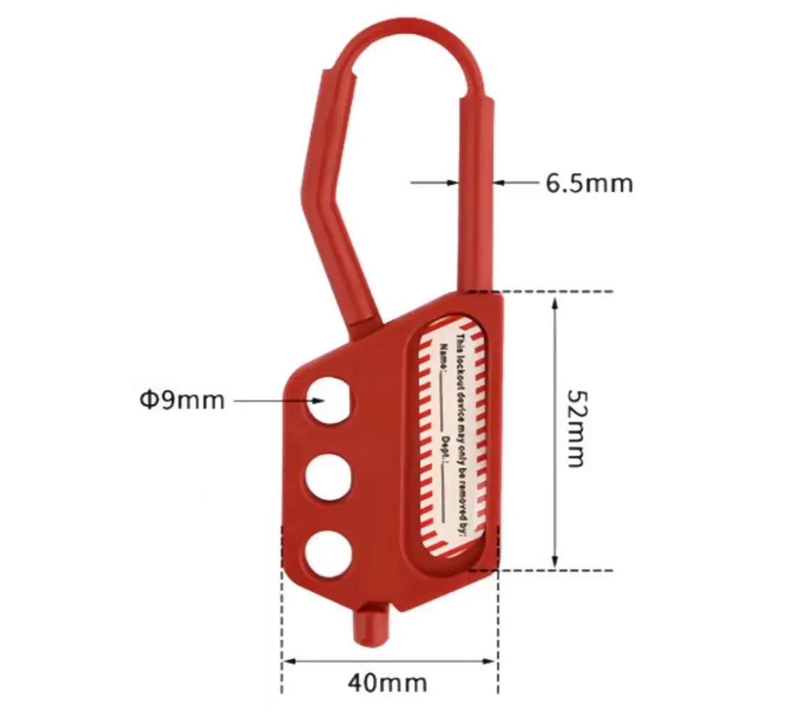 1pcs/lot Nylon Lockout Hasp Non-Conductive Lockout Hasp Insulation Safety Buckle Lock Switch Cabinet Multi Person Management