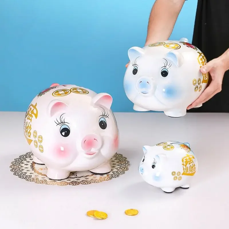 

Safe Cute Money Boxes Big Size Storage Euro Coin Adult Gift Saving Secret Toy Large Piggy Bank Family Skarbonka Room Decoration