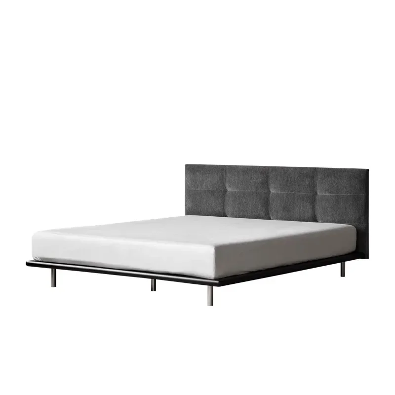 

Simple modern solid wood soft bag backrest Italian light luxury furniture bedroom double bed