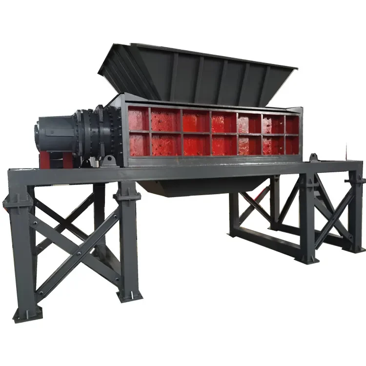 steel scrap crusher machine/ mobile tire foam scrap metal shredder machine double shaft shredders