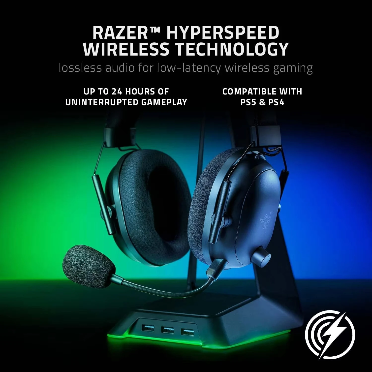 Razer BlackShark V2 Pro-Wireless Premium Esports Gaming Headset HyperSpeed Wireless Technology TriForce Titanium 50mm  Drivers